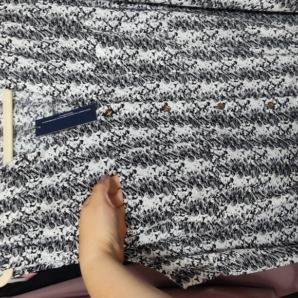 NWT Adrienne Vittadini Buttonfront Tie Waist Top - Picture 5 of 10